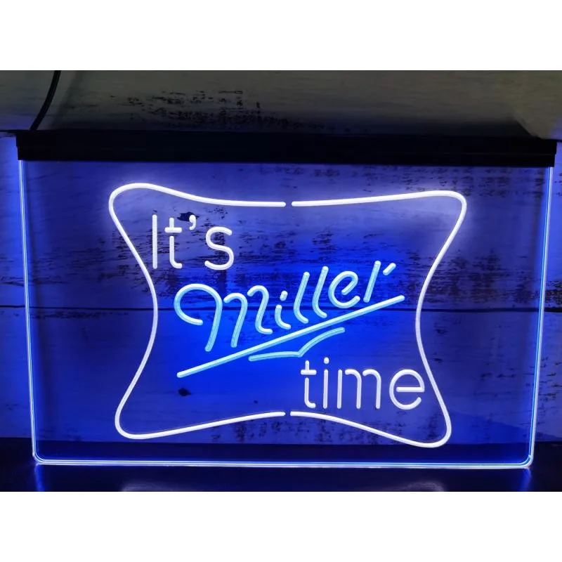

Двухцветная светодиодная неоновая вывеска SS209 Miller It's Miller Time