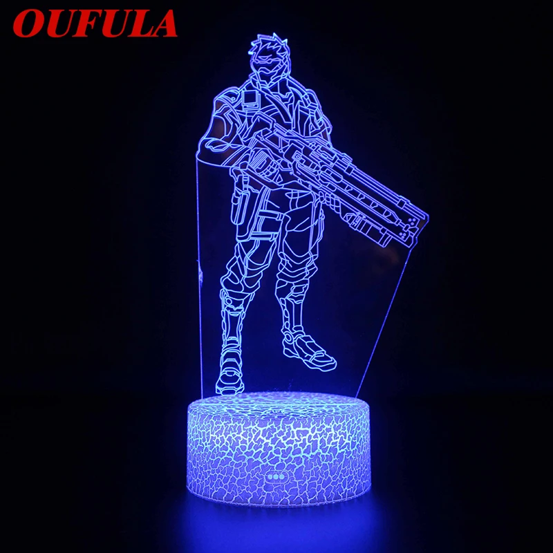 

Hongcui Night LED Lights Novelty 3D lamp Cute Toy Gift 7 ColorCartoon Atmosphere Lamp For Children Kids Room