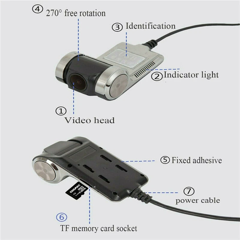 Arival USB автомобильный видеорегистратор для вождения, камера HD 1080 P, ночная версия 170, широкоугольный видиореджистратор, автомобильная камера, регистратор