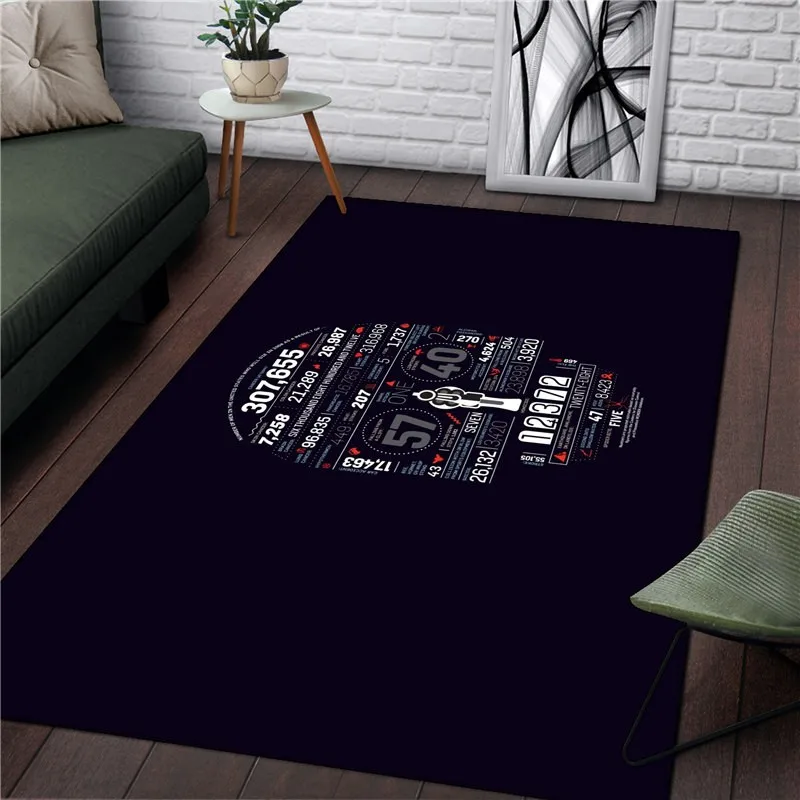 Ковер с черепом для дома и пикника простой квадратный ковер кухни комнаты