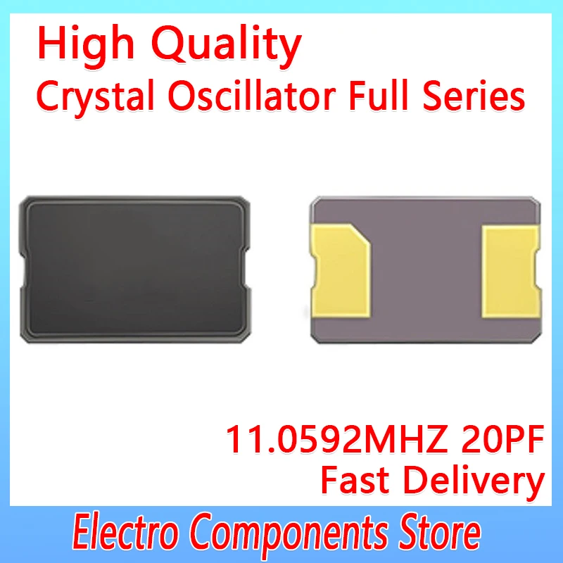 

5PCS/Lot 2Pin 5032 Ceramic Resonator 11.0592MHZ SMD Resonator Passive Crystal Oscillator 11.0592M 20PF ±20PPM Glass Sealed