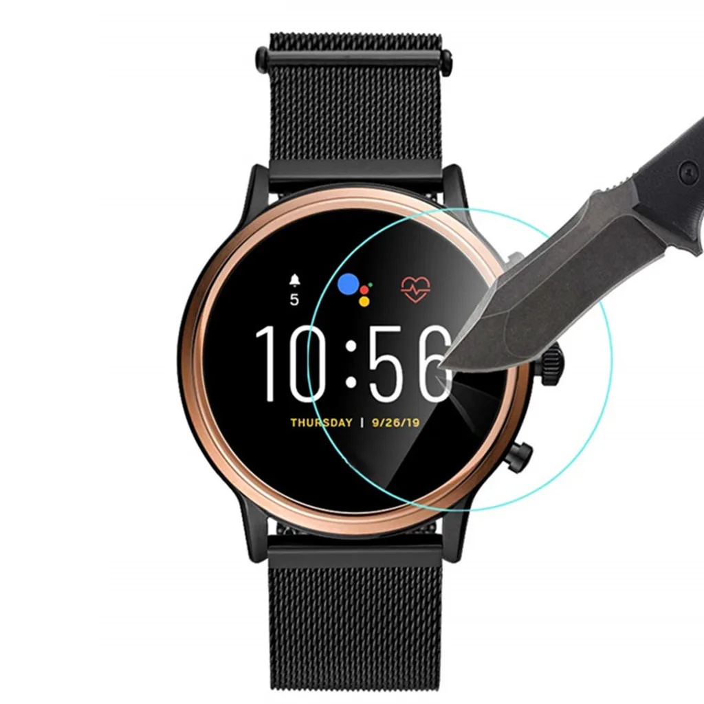 Защитная пленка из закаленного стекла для смарт-часов Fossil Gen5 Q прозрачная