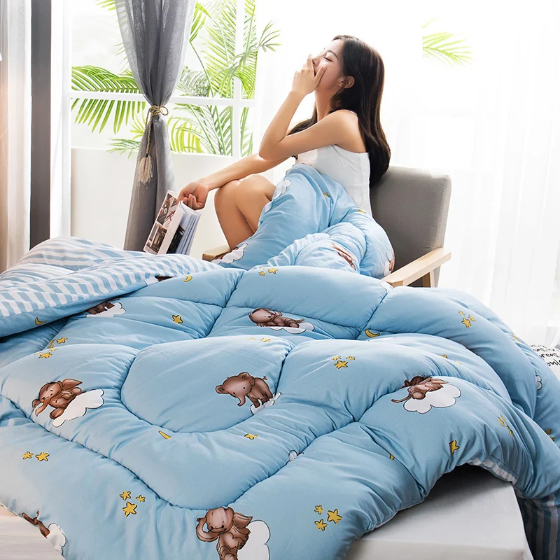 All-season High Quality Microfiber Fill Comforter Multicolor Choose Blanket Hotel Home Quilt Washable Duvet Down Duvet Plush