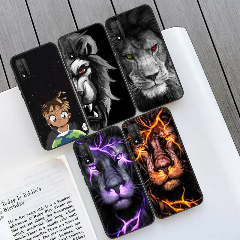 

Lion head Flash Figure Phone Case for Huawei P9 P10 P20 P30 40 plus pro lite SMART2019 SMART2020 fundas