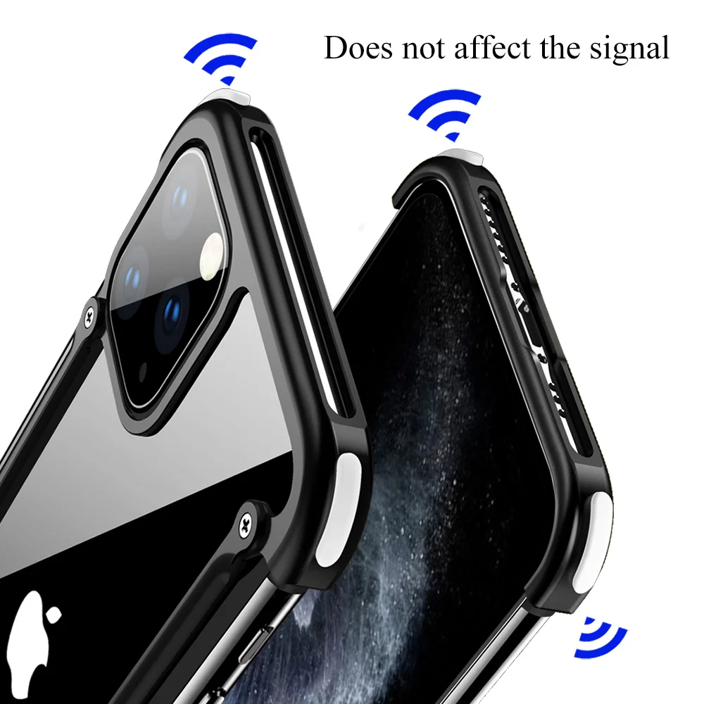 Чехол для телефона Iphone 11 11pro max роскошный металлический каркас в форме подушки