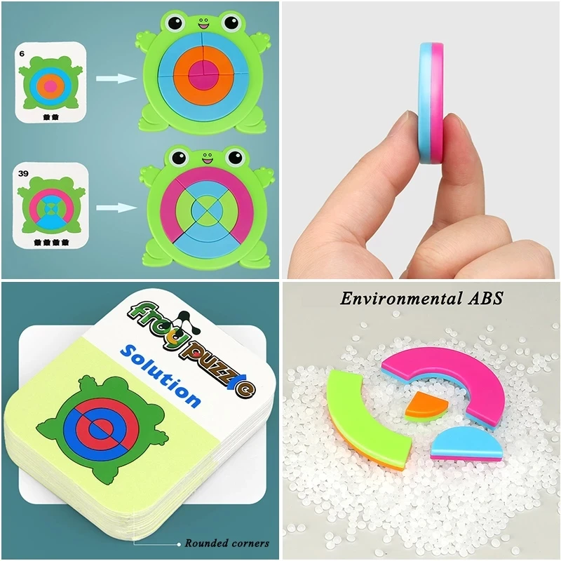 Детская игрушка пазл-лягушка в коробке настольная игра форма соответствующая