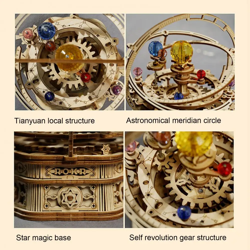 

Diy Wooden Mechanical Transmission Woman Rotate Puzzle Model Valentine's Day And Birthday Gifts