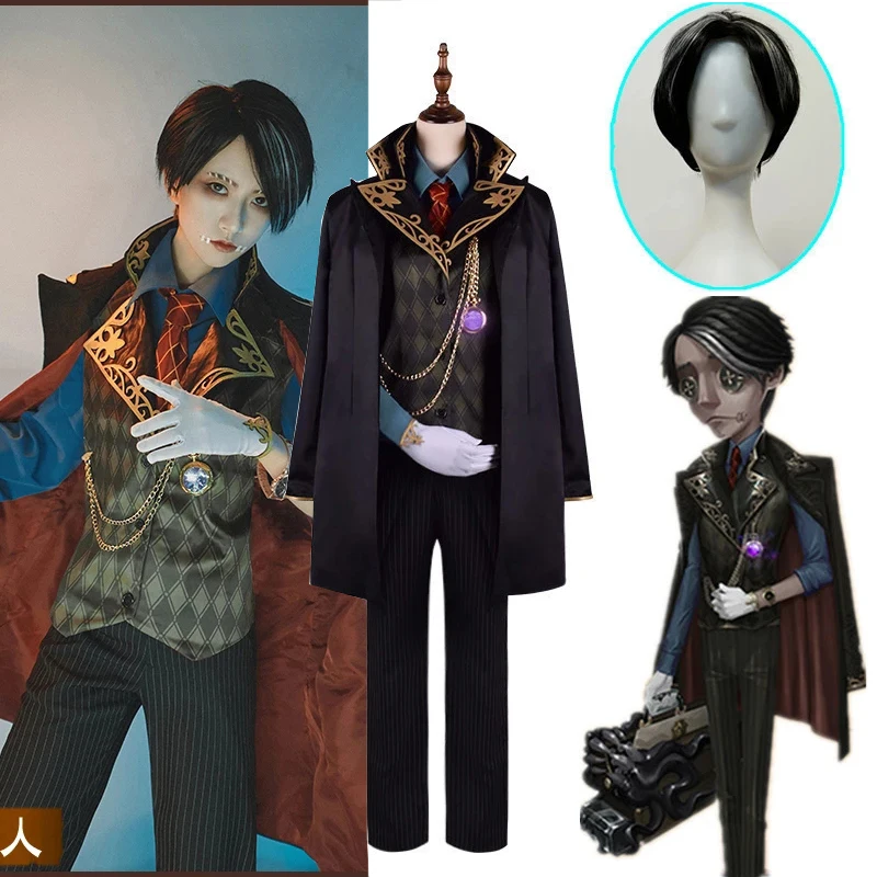 

Game Identity V Exorcist Embalmer Aesop Carl Cosplay Costume Outfit Full Sets Halloween Christmas Carnaval Party Props Wigs