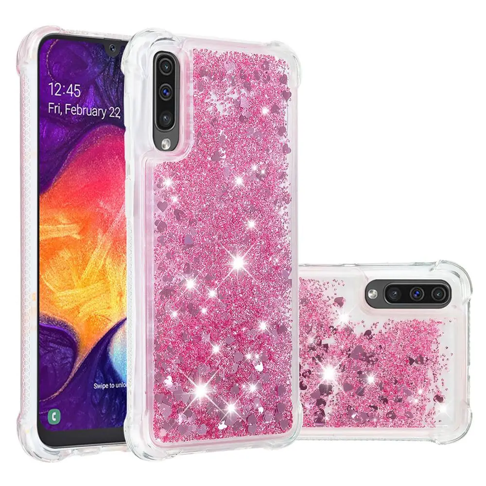 Блестящий чехол для Samsung Galaxy S5 S6 S7 edge S8 S9 S10 Plus Note 8 9 10 Quicksand J4 J6 A7 A9 A6 A8 plus 2018 A40 A50
