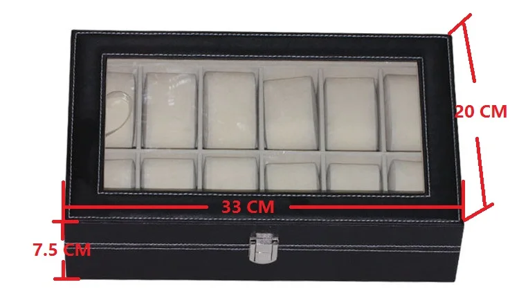 

12 Grids PU Leather Watch Box Case Professional Holder Organizer for Clock Watches Jewelry Storage Boxes Case Display For Watch