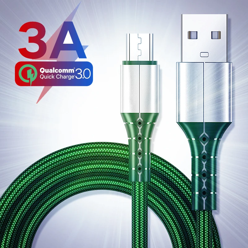 

Micro USB Cable 3A Fast Charging USB Type C Data Cord For Samsung S20 Xiaomi Redmi Huawei P40 Android Mobile Phone Charger Wire
