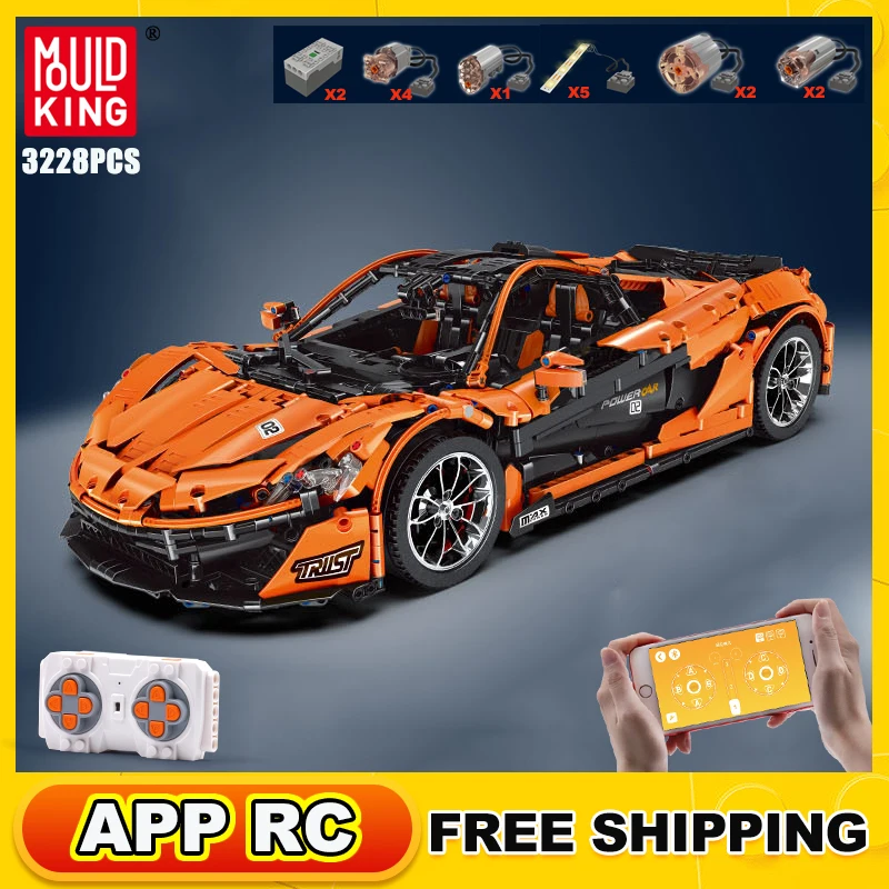 Автомобиль Mould King App Rc Super Racing строительные блоки модели автомобилей с
