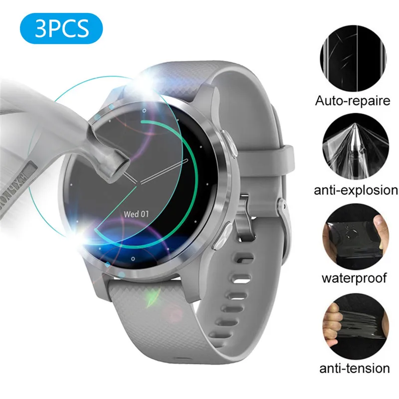 3 шт. мягкая прозрачная защитная пленка для Garmin Vivoactive 4S Active SWatch 4 без