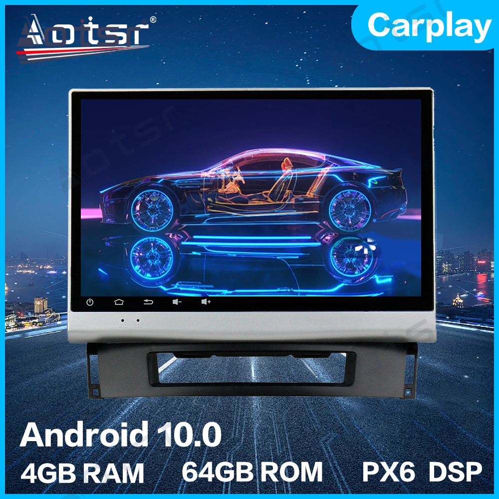 Aotsr Android 10 0 4 + 64 ГБ Автомобильный Радио плеер GPS навигация автомобильный стерео