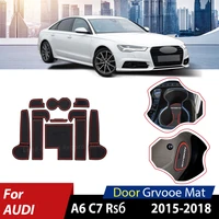 door groove mats for audi a6 c7 a6 4g rs6 s6 s line rs 6 2018 2015 accessories anti slip rubber cup cushion mats for phone 2016