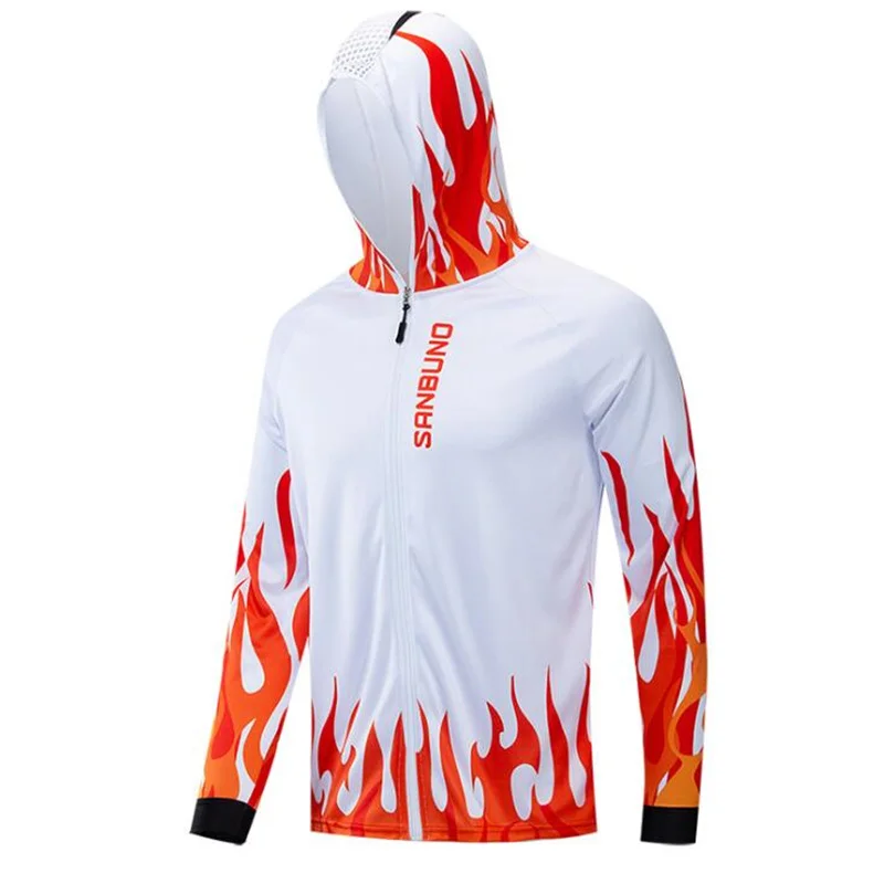 

Sun Protective Fishing Shirts Colorful Quick-drying Men's Fishing Jerseys With Zippered 2021 Popular Hooded Fishing Clothing