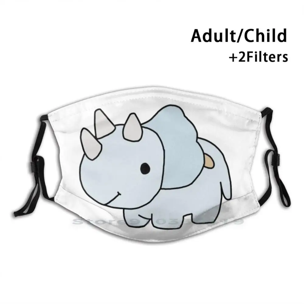 С принтом динозавра многоразовая маска для рта Pm2.5 с фильтром сделай сам Детский