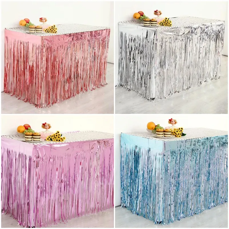 270x100cm Юбка для стола одноразовые Baby Shower Babyshower его мальчик девочка вечерние платья