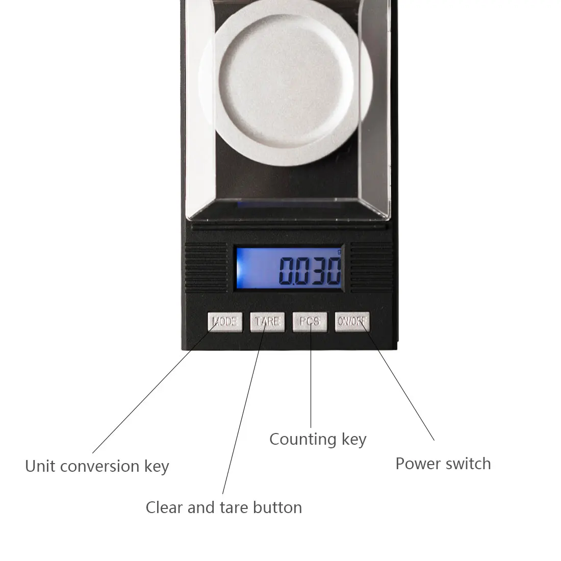 

Electronic Scale LCD Digital Scale 0.001g Precision Medicine Jewelry Karat Scale 10g / 20g / 50g / 100g Pocket Scale