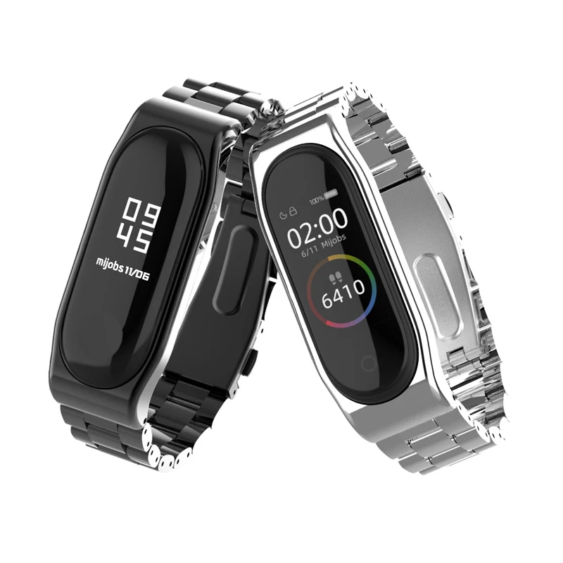 Mi jobs mi Band 4 ремешок на запястье металлический Безвинтовой из нержавеющей стали для Xiaomi mi Band 4 умные часы mi band 3 Band Браслет