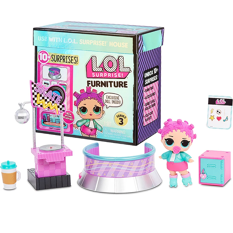 

L.O.L. SURPRISE! Furniture Series 3 Roller Rink Roller Skater Fashion Cute Blind Box Lol Surprise Dolls Toys For Girls Gift