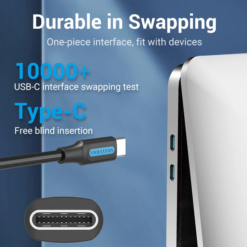 Фото Кабель Vention PD 60 Вт USB-C/USB Type C для быстрой зарядки 4 0 USB-C Macbook Pro Huawei P30 Samsung S20 Кабель Vention PD 60 Вт USB-C/USB Type C для быстрой зарядки 4 0 USB-C Macbook Pro Huawei P30 Samsung S20