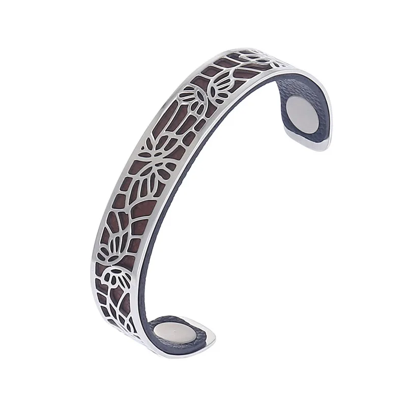010 Cremo DIY Браслеты-манжеты для женщин Bijoux Yoiumit браслет из нержавеющей стали Manchette Femme Реверсивные кожаные ювелирные изделия - Окраска металла: 010
