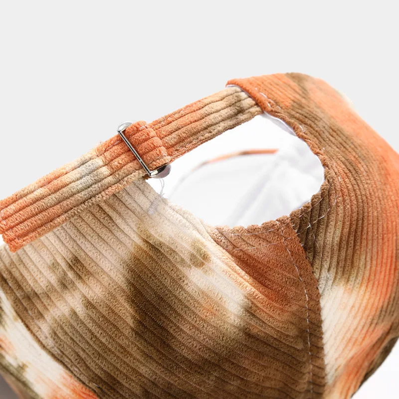 Простая Вельветовая бейсболка с принтом осенне зимняя Регулируемая Кепка для