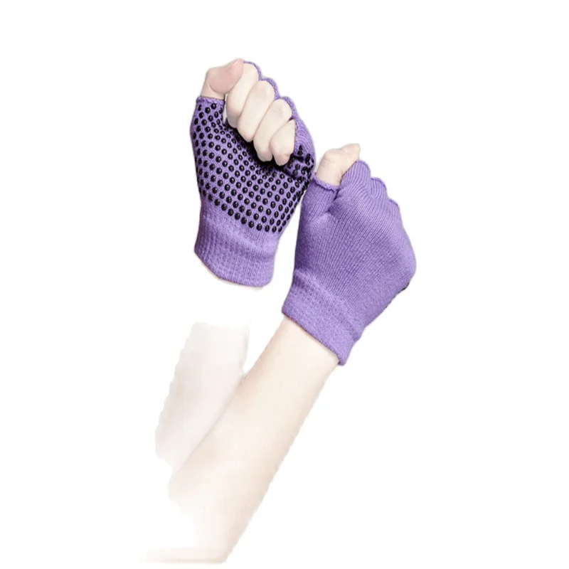 Спортивные перчатки для йоги женщин мужчин Нескользящие тренажерного зала