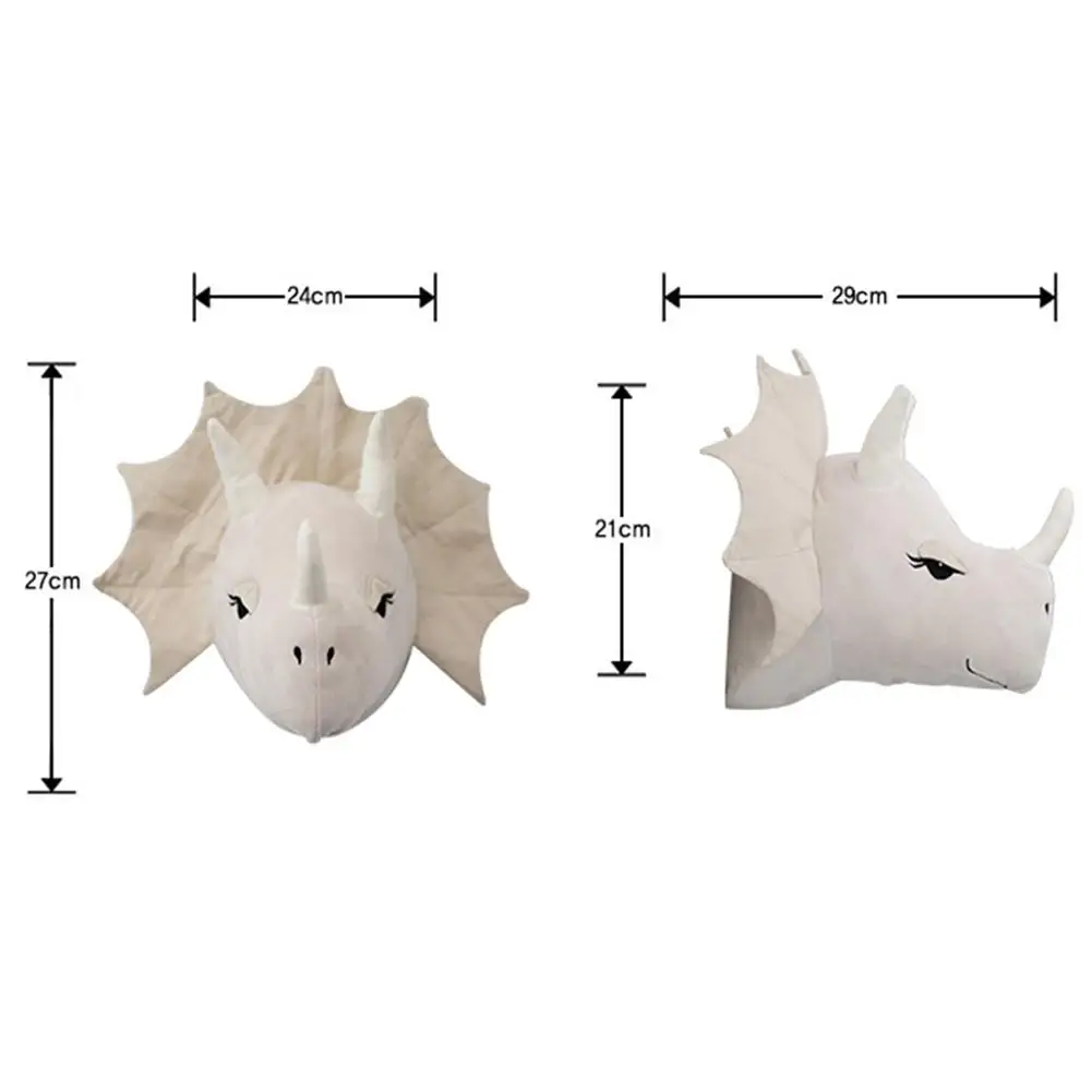Голова животного динозавр Настенный декор носороги подвесное крепление мягкие