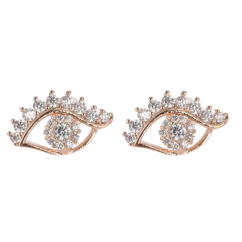 

DE261 Fashion Street Snap Delicacy 4A Zircon Eyes Earrings GIRL'S Gift Party Banquet WOMEN'S Jewelry Earrings 2021
