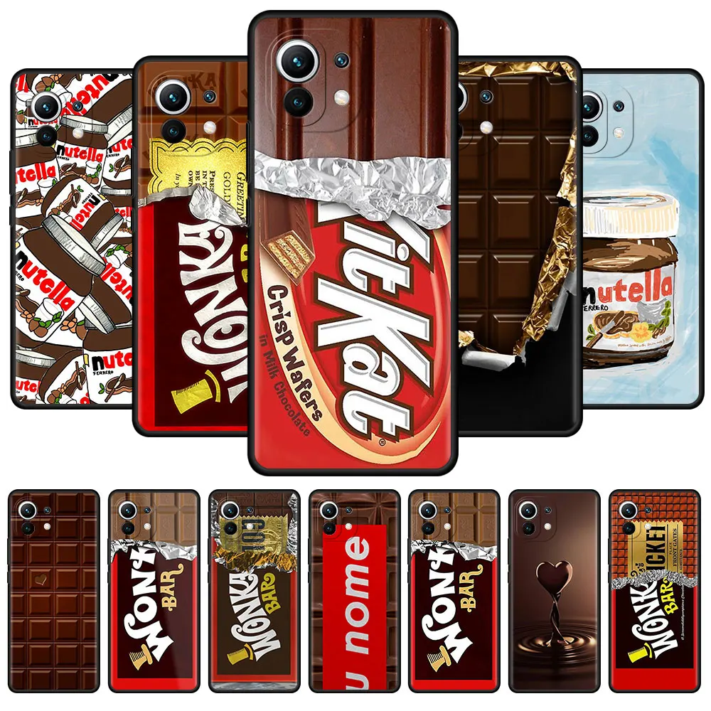 

Soft Case for Xiaomi Mi Poco X3 NFC M3 M4 F3 GT Redmi Note 9s 9 8 10 Pro K40 9C 9A Silicone Phone Cover Chocolate Nutella