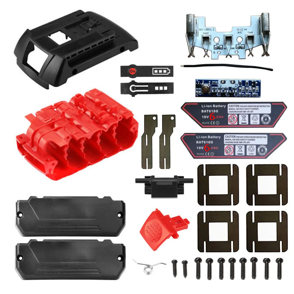 BAT618 Battery Plastic Case PCB Charging Circuit Board LED Indicator For Bosch 18V BAT610 BAT609G Li-ion |