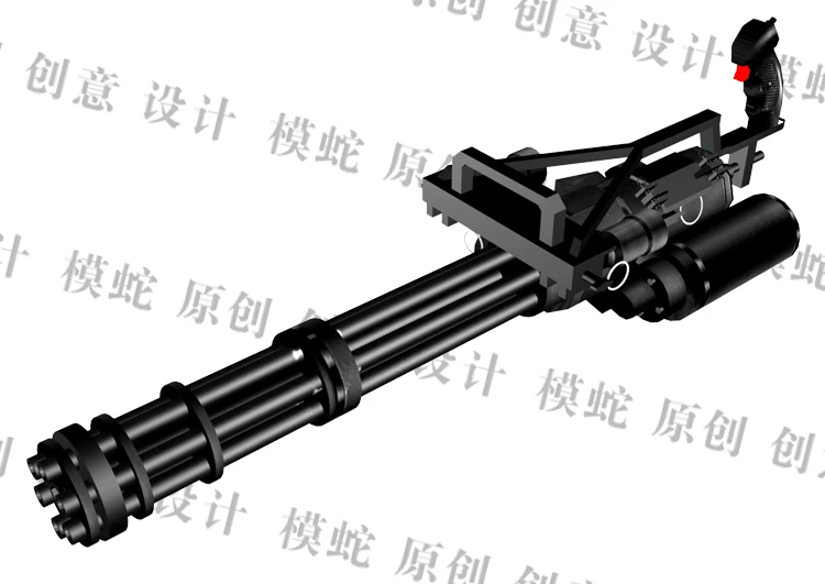 Бумажная 3d модель пистолета Масштаб 1:1 вулкан гэтлин M134 самодельные сборные