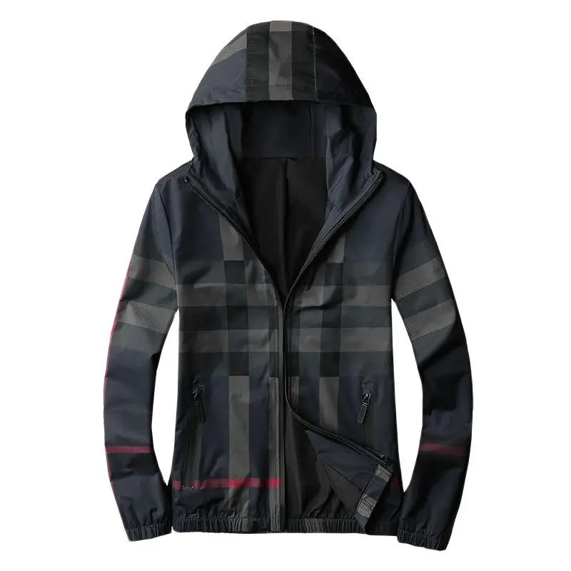 

2021 new hooded jacket thin men's coat large size, fashionable leisure and comfortable men's fashion products