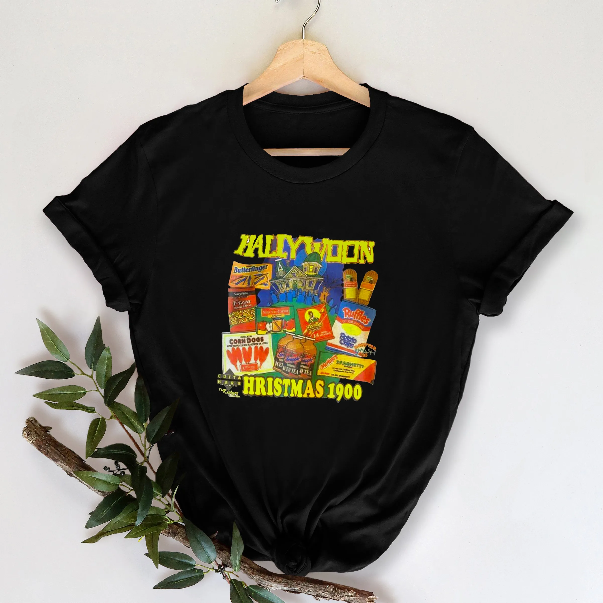 

Women Hallywoon 1900 Black Print T-shirt 2021 Summer O Neck Harajuku Cartoon Tops Tee Female Fashion Clothes,Drop Ship