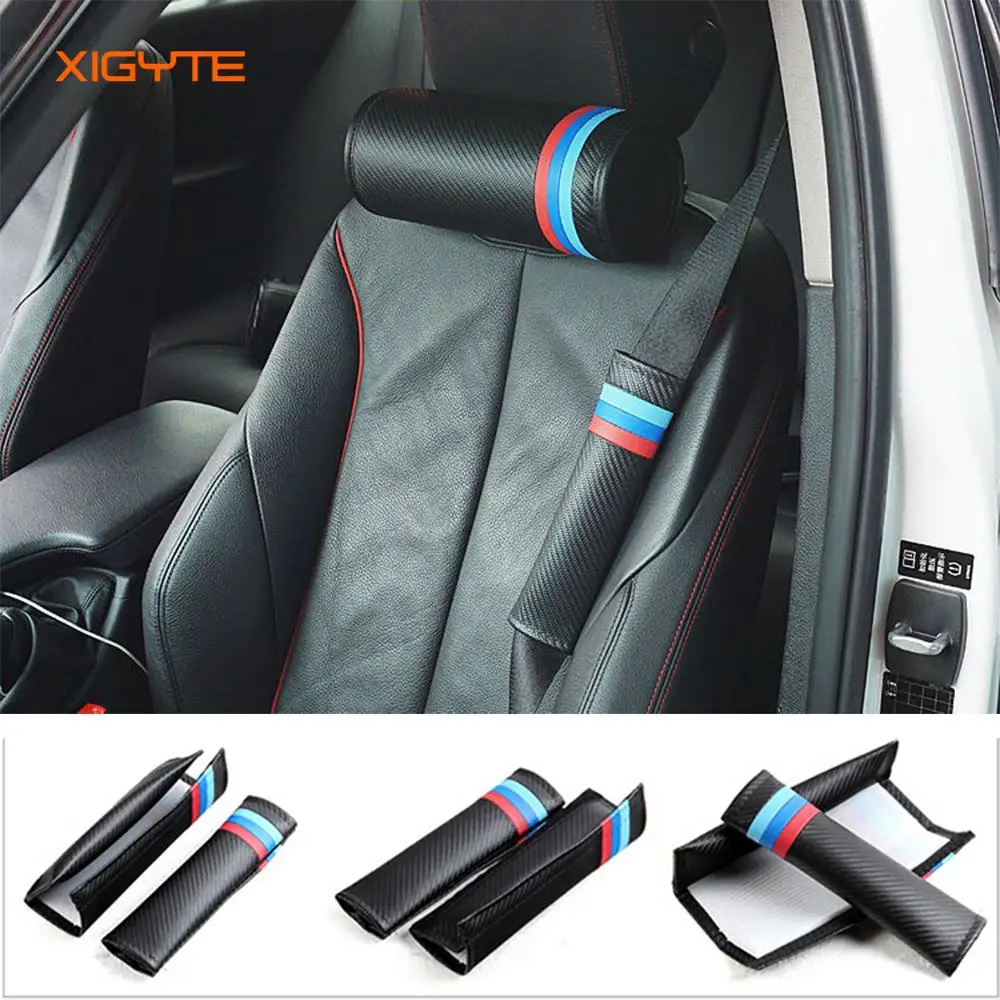 

2pc Carbon Fiber Car Seat Belt Pad Cover Shoulder Cushion for BMW E46 30 F20 F10 X1 X3 X5 X6 X7 Car Styling Seat Belt Protection