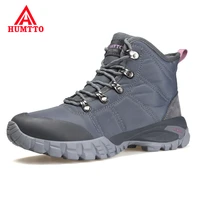humtto boots women 2021 platform winter ankle boots womens black luxury designer work safety shoes fashion sneakers for woman