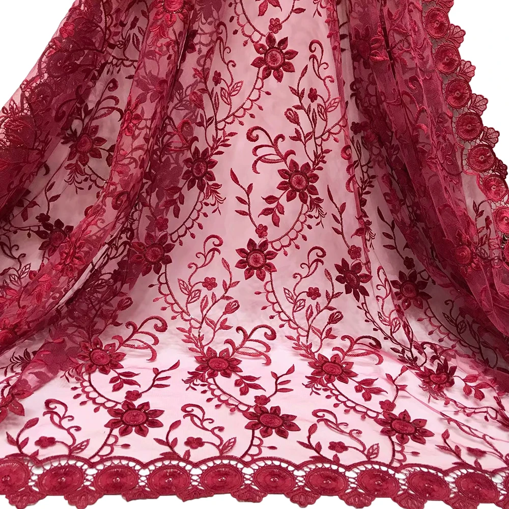 

Новое поступление, французская сетчатая кружевная ткань высокого качества с цветочной вышивкой и блестками, украшение для африканского ве...