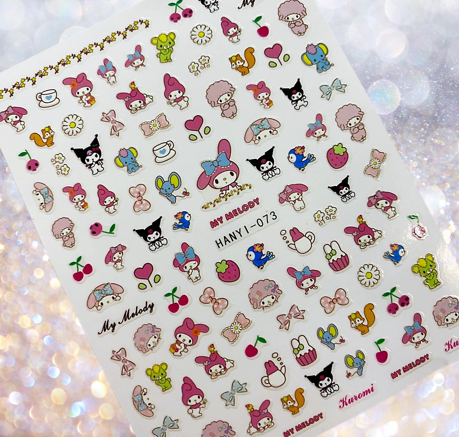 

1 Sheet Cartoons Dragon Rabbit 3D anime nails Back glue Nail decal Nail sticker Nail decoration Nail art