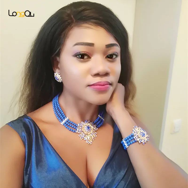 Комплект из колье серёг и кольца в африканском стиле|jewelry sets for women|african fashion jewelry