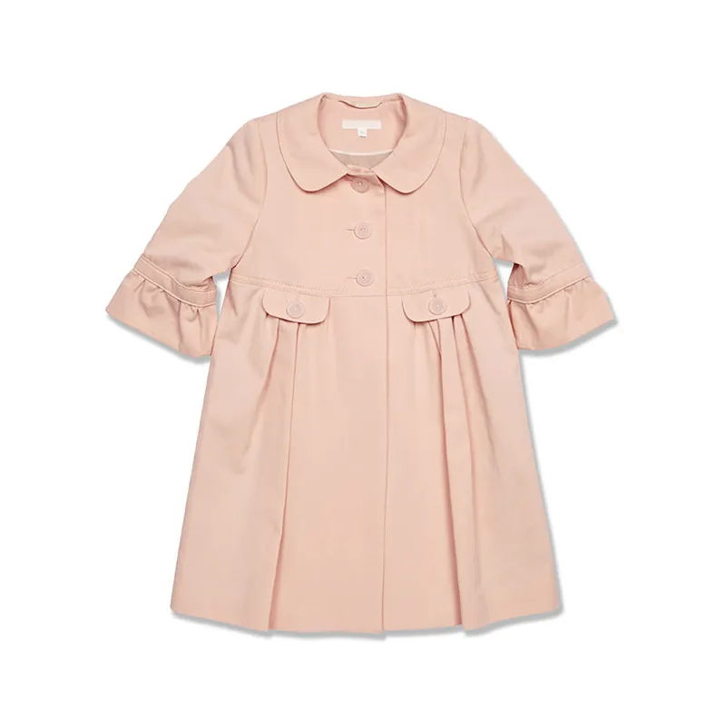 Новая осенне весенняя одежда для детей модный Тренч девочек от 3 до 4 лет с