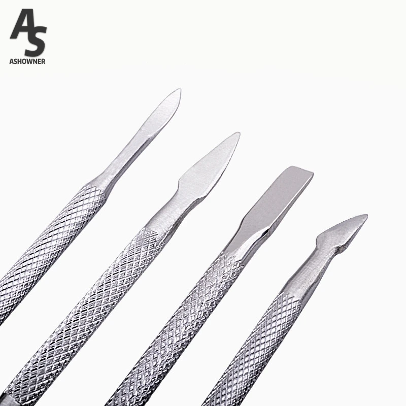 

Double-ended Dead Skin Pusher Stainless Steel Cuticle Pusher Remover for Pedicure Manicure Keratin Nail Art Cleaner Care Tools