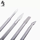 Двухсторонний толкатель для кутикулы из нержавеющей стали, толкатель для кутикулы для педикюра, маникюра, кератина, средство для очистки ногтей, инструменты для ухода