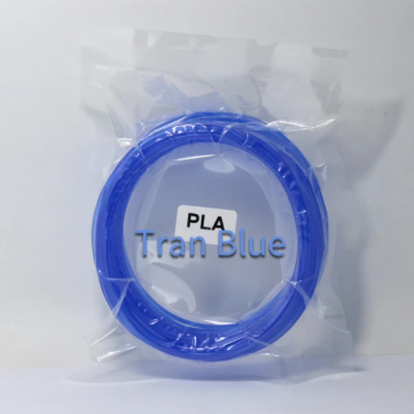Tran-Blue Пластик для 3D ручки 10 метров PlA 1,75 мм 3d Принтер Нити печатные материалы экструдер аксессуары Запчасти прозрачный белый дерево - Цвет: Tran-Blue