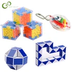 3 шт.компл., пластиковая детская головоломка, Волшебная линейка, 3D лабиринт, шар, ходьба, куб, игра, игрушки, детский подарок, развивающие игрушки YJN
