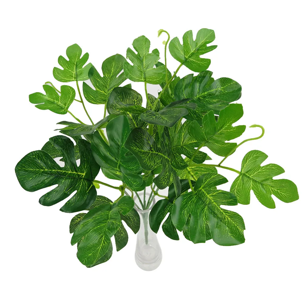 Monstera лист листва Декор для дома отель ветка Пальма крупная имитация растения