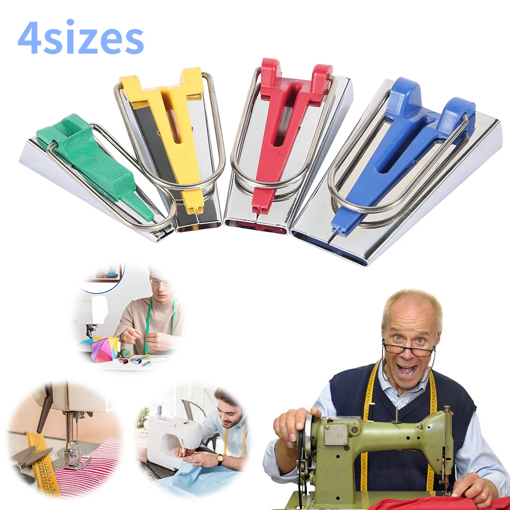 

4pcs Splicing Cloth Tool Set Sewing Accessories Bias Tape Makers Binding Sewing Quilting Hemming Sewing Tool 6mm 12mm 18mm 25mm