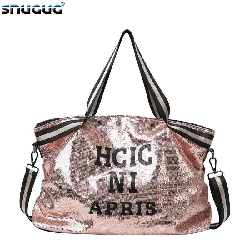 2019 блестки женская спортивная сумка для фитнеса кожаная через плечо дорожная