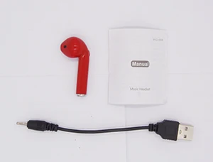 I7s tws Bluetooth наушники беспроводные наушники с микрофоном стерео наушники-вкладыши спортивная Гарнитура для наушники для телефона для iphone android - Цвет: one red